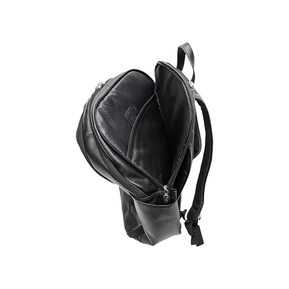 McKlein U Series Englewood Laptop Backpack, Black Leather (18895)