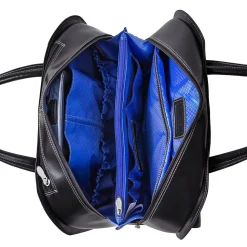 McKlein W Series Laptop Briefcase, Black Leather (96185A)