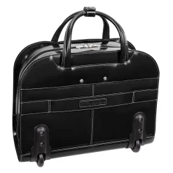 McKlein W Series Laptop Briefcase, Black Leather (96185A)