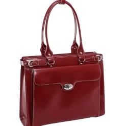 McKlein W Series Laptop Briefcase, Red Leather (94836)