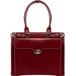 McKlein W Series Laptop Briefcase, Red Leather (94836)