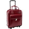 McKlein W Series Laptop Roller, Red Trimmed In Sand Leather (96496)