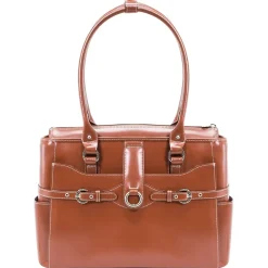 McKlein WILLOW SPRINGS W Series Laptop Briefcase, Brown Genuine Leather (96564)