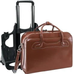 McKlein WILLOWBROOK W Series Laptop Briefcase, Brown Genuine Leather (94984)
