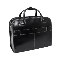 McKleinUSA Berkeley W Series Leather Rolling Briefcase, Black (97045)
