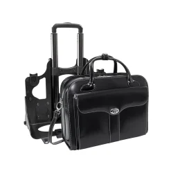 McKleinUSA Berkeley W Series Leather Rolling Briefcase, Black (97045)