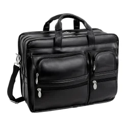 McKleinUSA CLINTON 17" Leather Rolling Laptop Bag, Brown (88444)