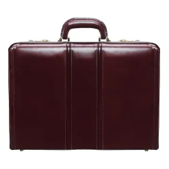 McKleinUSA Daley V Series Leather Locking Attache, Burgundy (80436)
