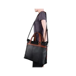 McKleinUSA EASTWARD U Series Leather Pocket Briefcase, Black (18392)