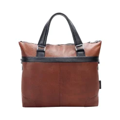 McKleinUSA EASTWARD U Series Leather Pocket Briefcase, Brown (18390)