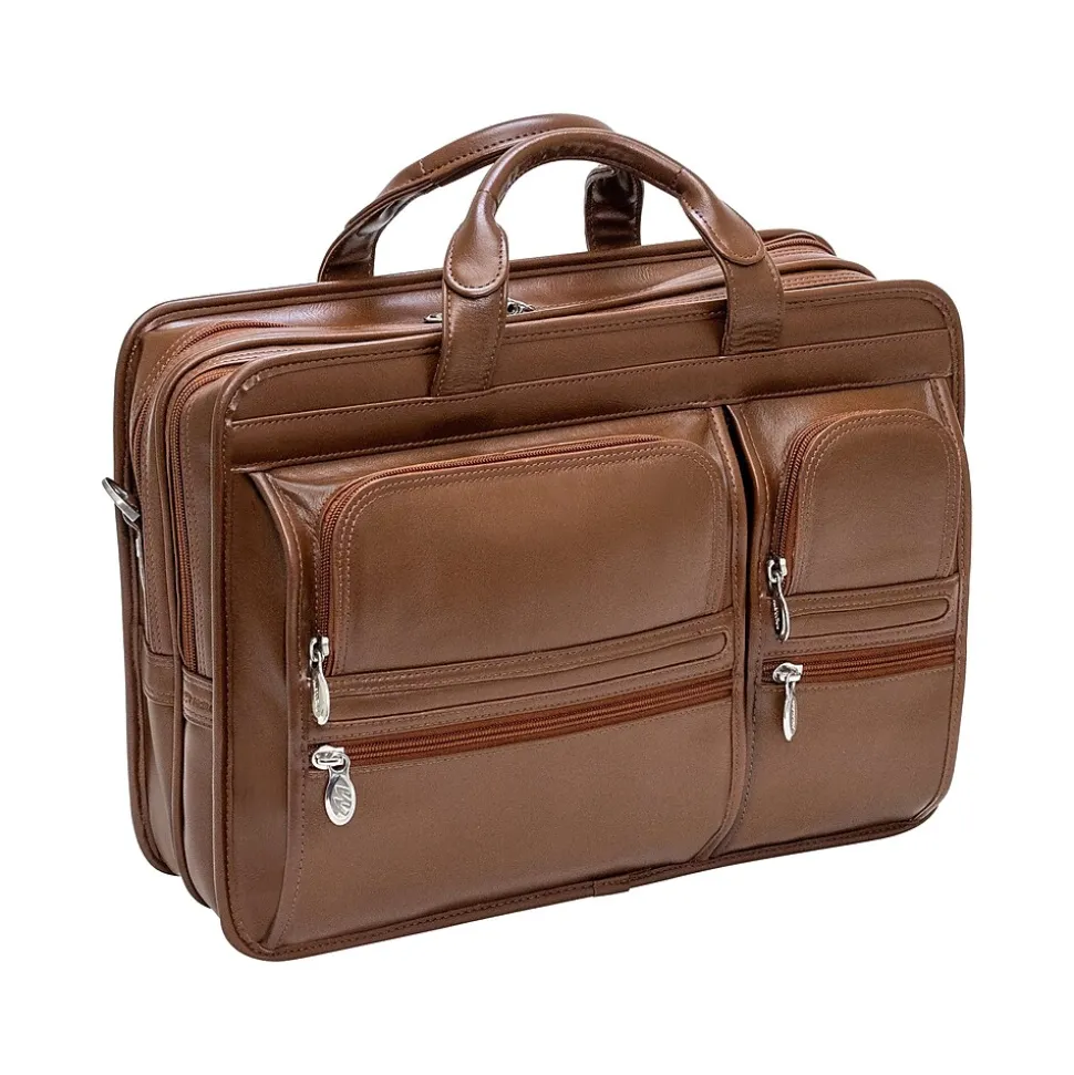 McKleinUSA Hubbard Leather Briefcase, Brown (88434)