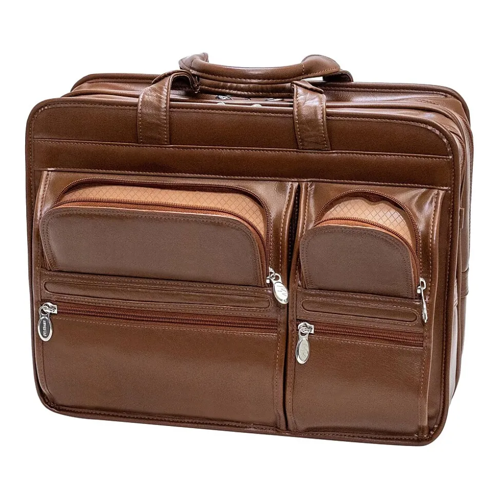 McKleinUSA Hubbard Leather Briefcase, Brown (88434)