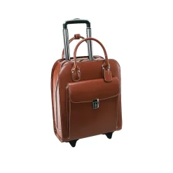 McKleinUSA L Series UPTOWN Ladies' Leather Rolling Briefcase, Brown (97694)