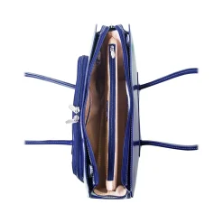 McKleinUSA Lake Forest W Series Leather Dual Compartment Briefcase, Navy (94337)