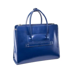 McKleinUSA Lake Forest W Series Leather Dual Compartment Briefcase, Navy (94337)
