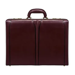 McKleinUSA Lawson V Series Leather Locking Attache, Burgundy (80456)