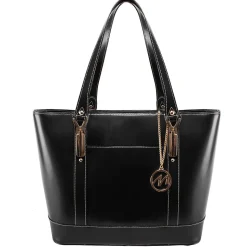 McKleinUSA Leather Ladies' Tote with Tablet Pocket, Black (4T9994)