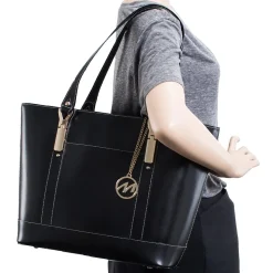 McKleinUSA Leather Ladies' Tote with Tablet Pocket, Black (4T9994)