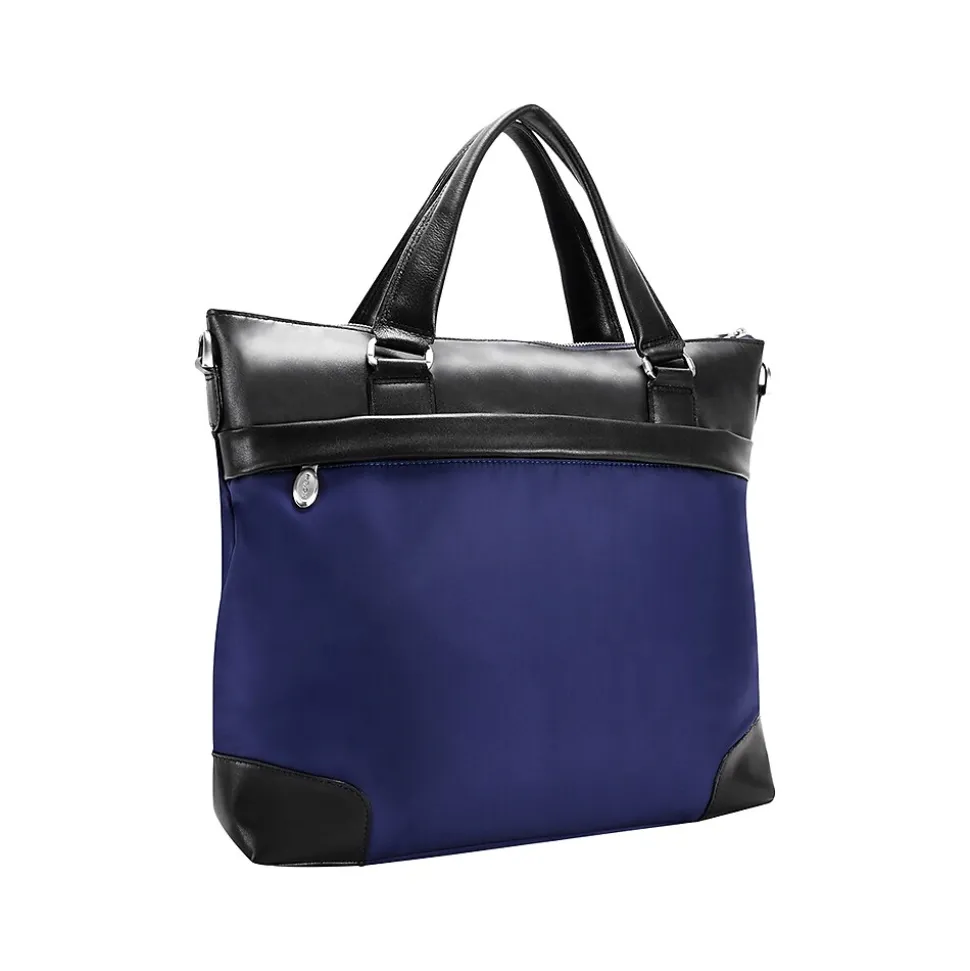 McKleinUSA N Series EASTWARD Nylon Slim Briefcase, Navy/Black (18397)