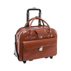 McKleinUSA Roseville W Series Leather Check-Point Friendly Briefcase, Brown (96644)