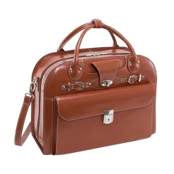 McKleinUSA Roseville W Series Leather Check-Point Friendly Briefcase, Brown (96644)