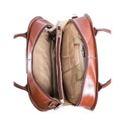 McKleinUSA Roseville W Series Leather Check-Point Friendly Briefcase, Brown (96644)