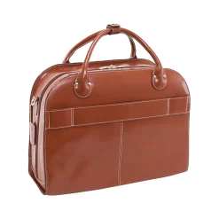McKleinUSA Roseville W Series Leather Check-Point Friendly Briefcase, Brown (96644)