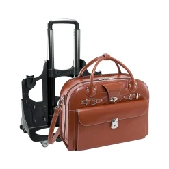 McKleinUSA Roseville W Series Leather Check-Point Friendly Briefcase, Brown (96644)