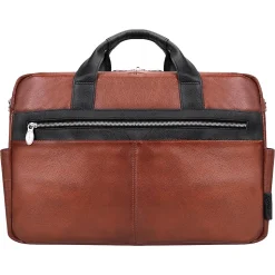 McKleinUSA SOUTHPORT U Series Leather Dual Compartment Briefcase, Brown (19100)