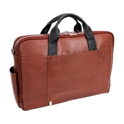 McKleinUSA SOUTHPORT U Series Leather Dual Compartment Briefcase, Brown (19100)