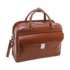 McKleinUSA W Series LAKEWOOD Ladies' Leather Check-Point Friendly Briefcase, Brown (96614)