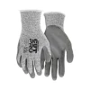 MCR Safety Cut Pro Hypermax Fiber/Polyurethane Work Gloves, XS, A3 Cut Level, Salt-and-Pepper/Gray, Dozen (92752XS)
