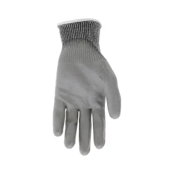 MCR Safety Cut Pro Hypermax Fiber/Polyurethane Work Gloves, XS, A2 Cut Level, Salt-and-Pepper/Gray, Dozen (92752PUXS)