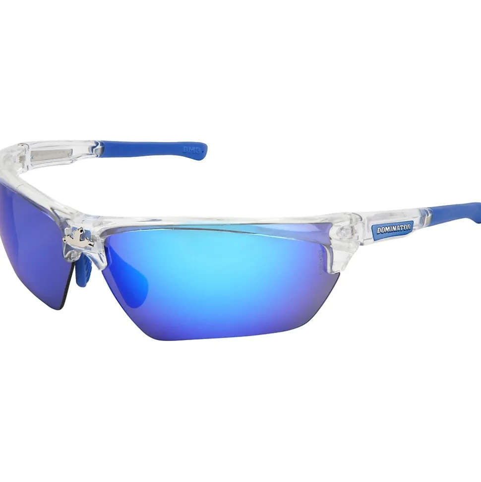 MCR Safety Dominator DM3 Safety Glasses, Wraparound, Blue Diamond Mirror Lens (DM1328B)