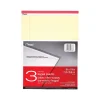 Mead Notepad, 8.5" x 11", Wide-Ruled, Canary, 50 Sheets/Pad, 3 Pads/Pack (59386)