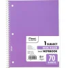 Mead 1-Subject Notebook, 8.0" x 10.5", Wide Ruled, 70 Sheets, Purple (05510BA7)