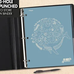 Mead We Mean Green 3-Hole Punched 2-Pocket Paper Folders, Assorted Colors (330000F)