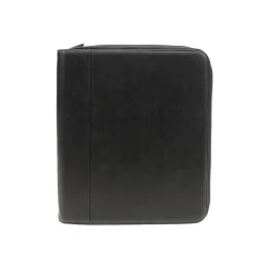 M-Edge Wireless Charging Faux Leather Padfolio with Zipper Closure, Black (UN1-PP-PU-B)