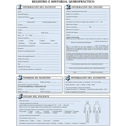 Medical Arts Press® Chiropractic Registration and History Form without Updates; Sky Blue, Spanish