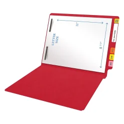 Medical Arts Press Heavy Duty End Tab File Folder, Straight-Cut, Letter Size, Red, 40/Box (S-09461-RED)
