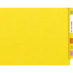 Medical Arts Press Heavy Duty End Tab File Folder, Straight-Cut, Letter Size, Yellow, 40/Box (S-09461-YLW)