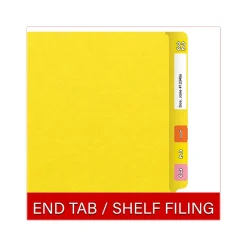 Medical Arts Press Heavy Duty End Tab File Folder, Straight-Cut, Letter Size, Yellow, 40/Box (S-09461-YLW)
