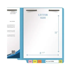 Medical Arts Press Heavy Duty End Tab File Folder, Straight Cut, Letter Size, Dark Blue, 40/Box (S-09459-DBL)