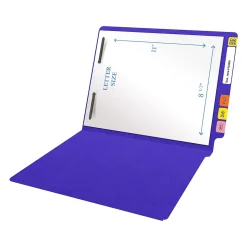 Medical Arts Press Heavy Duty End Tab File Folder, Straight-Cut, Letter Size, Purple, 40/Box (S-09461-PUR)
