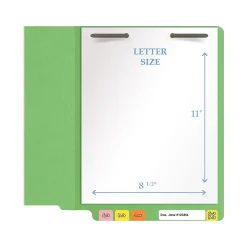 Medical Arts Press Heavy Duty End Tab File Folder, Straight-Cut, Letter Size, Green, 40/Box (S-09461-GRN)
