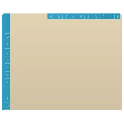 Medical Arts Press Heavy-Duty End Tab File Folder, Straight Cut, Letter-Size, Manila, 50/Box (S-09466-BLU)
