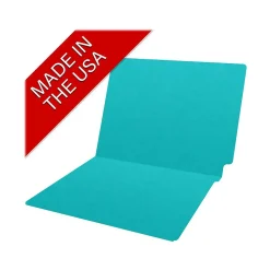 Medical Arts Press Heavy-Duty End Tab File Folder, Straight Cut, Letter-Size, Light Blue, 40/Box (S-09458-LBL)