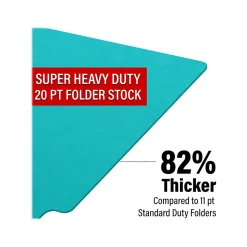 Medical Arts Press Heavy-Duty End Tab File Folder, Straight Cut, Letter-Size, Light Blue, 40/Box (S-09458-LBL)