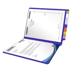 Medical Arts Press Heavy-Duty End Tab File Folder, Straight Cut, Letter-Size, Purple, 40/Box (S-09459-PUR)