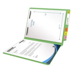 Medical Arts Press Heavy-Duty End Tab File Folder, Straight Cut, Letter-Size, Green, 40/Box (S-09459-GRN)